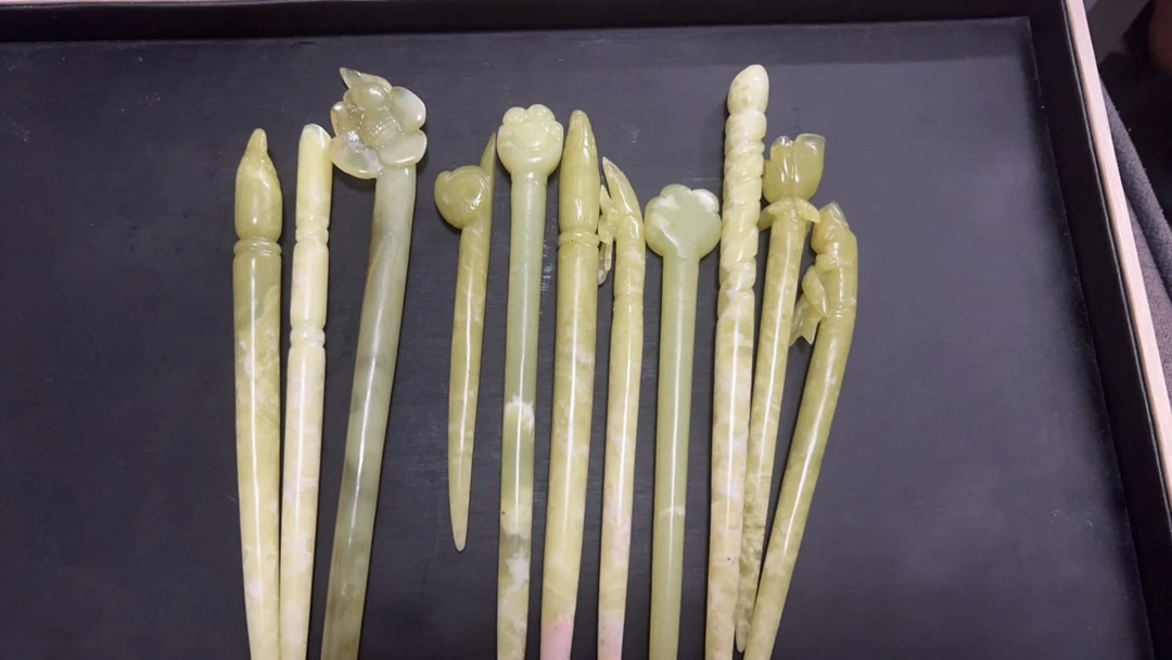 天然岫玉发簪，直播间专用链接，请勿私拍，私拍随机发出