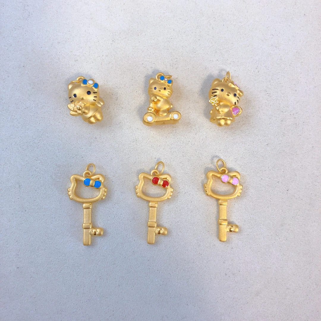足金999/3D/Kitty猫系列吊坠/尚金珠宝/点购买查看克重/选一发货