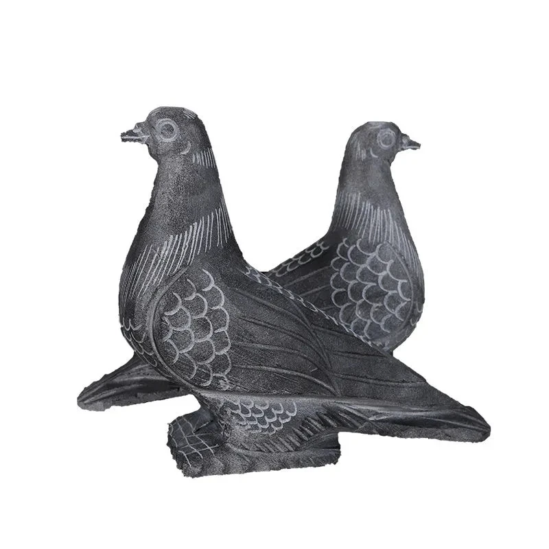 石雕青石鸽子石头和平鸽信鸽摆件招财纳福工艺品一对房顶屋顶原石