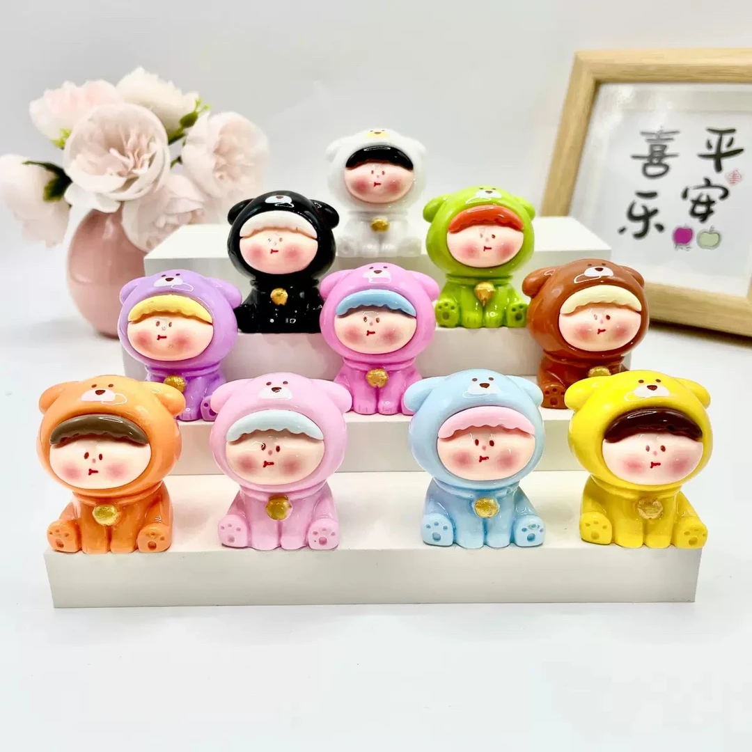 【小熊李四主播代拆】实色莉莉丝小熊DIY饰品桌面摆件
