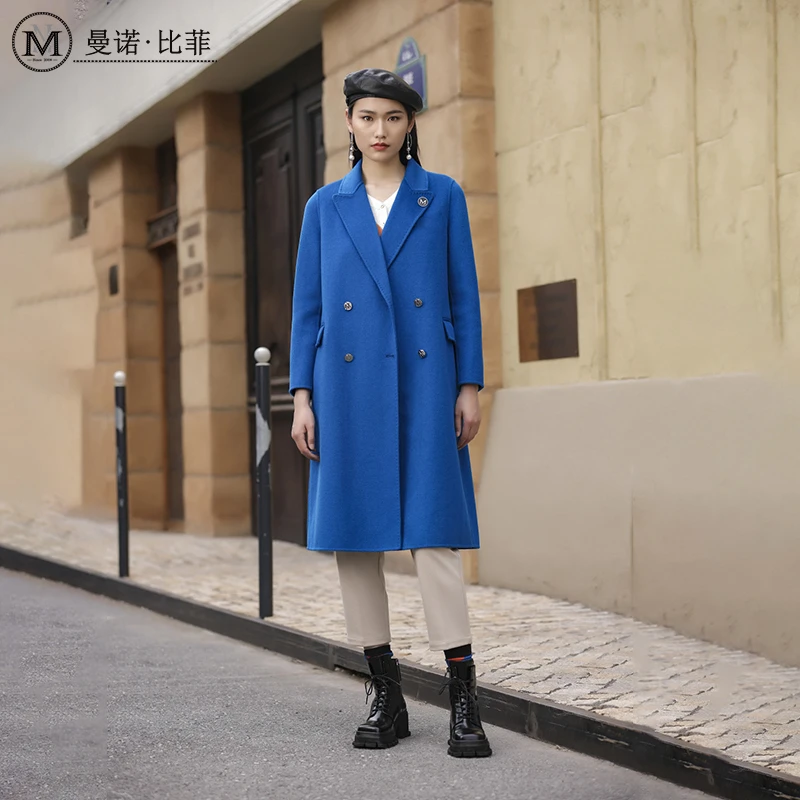 【老板娘夏天】曼诺比菲高级感中长款毛呢外套MCEG136151
