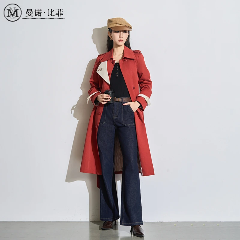 【小朱专享】设计感时髦风衣外套MEHG111152