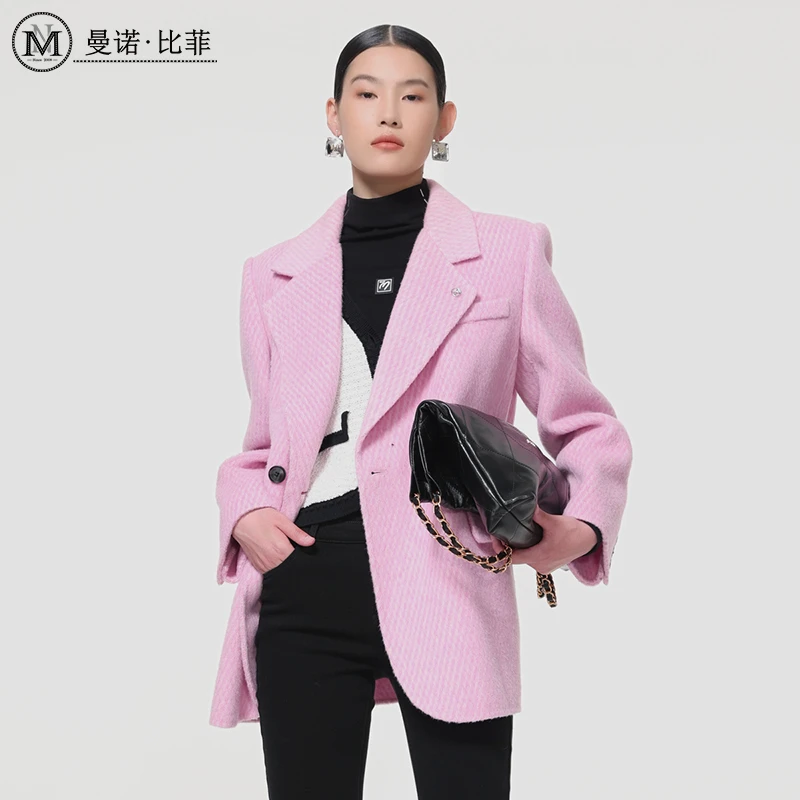 【女乔专属】通勤高级双面呢西装外套MEEG141015