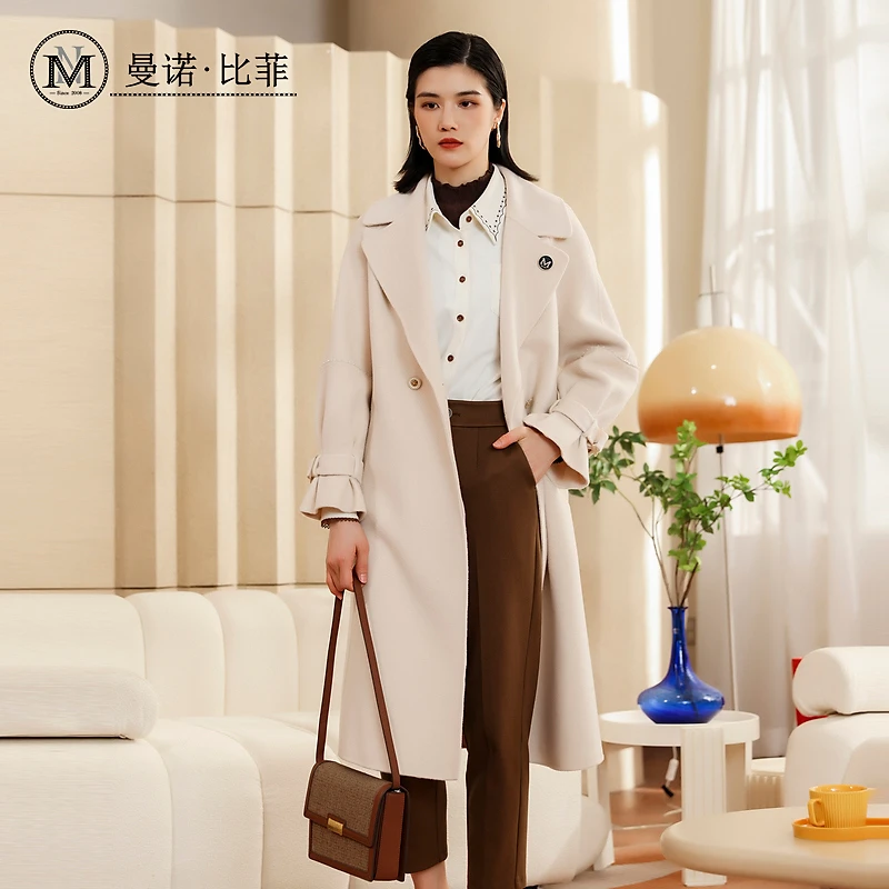 【小余专属】曼诺比菲商务系列双面呢大衣MCEG143081