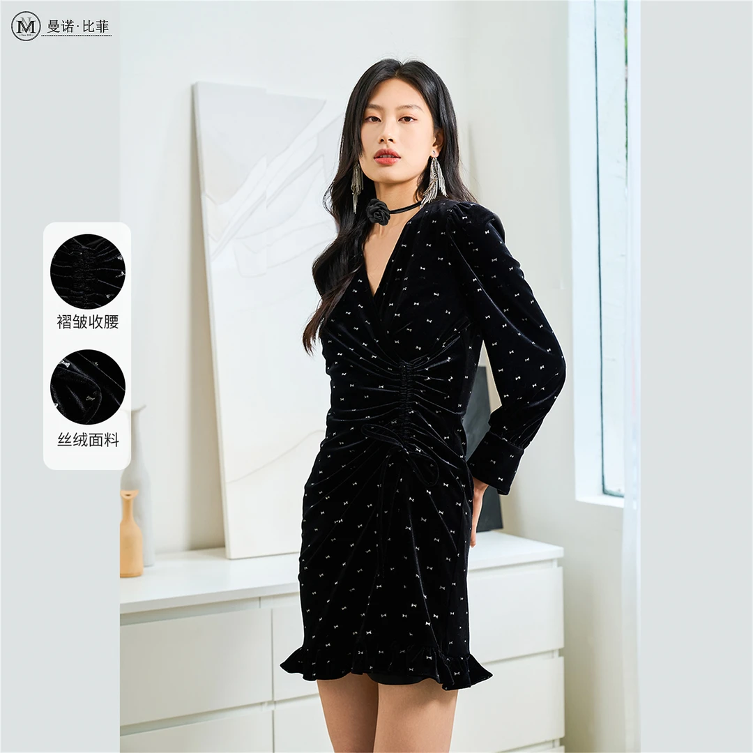 精致人长袖连衣裙DMEEL131152