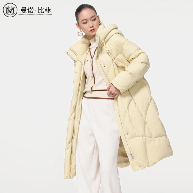 【程钱钱】曼诺比菲设计感长款羽绒服套MEDI144086