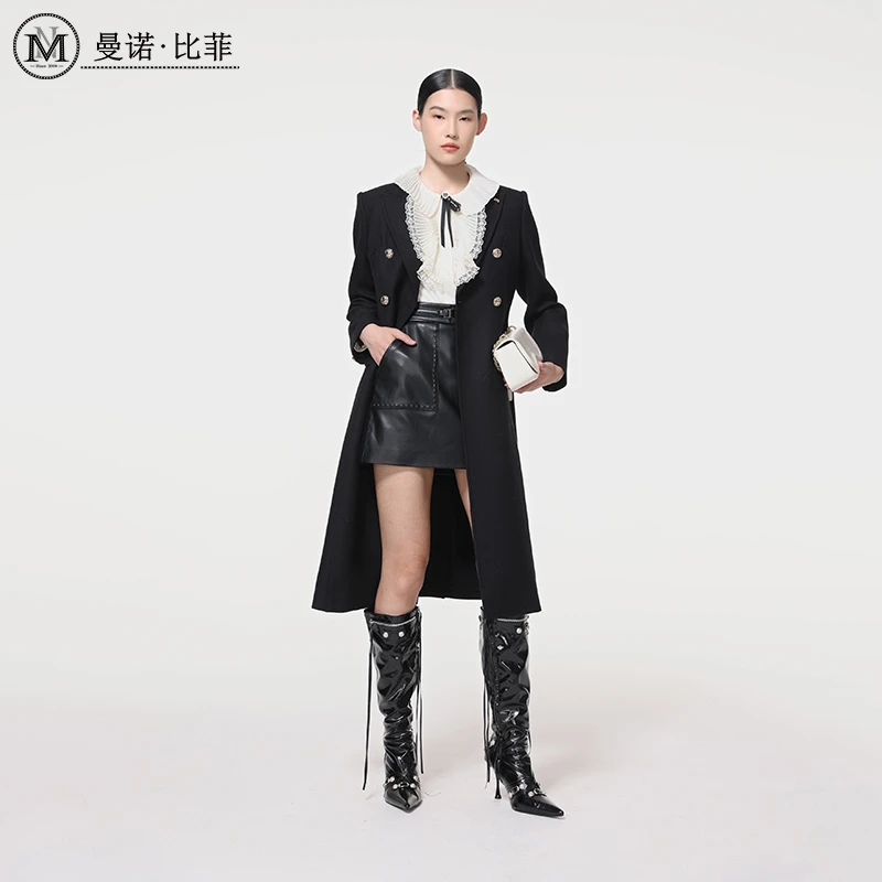 【小北姐专属】中长款毛呢西装风套MERG142030