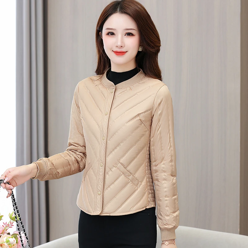 2025新款羽绒内胆女轻薄保暖白鸭绒爆款短款羽绒服女款冬季正品