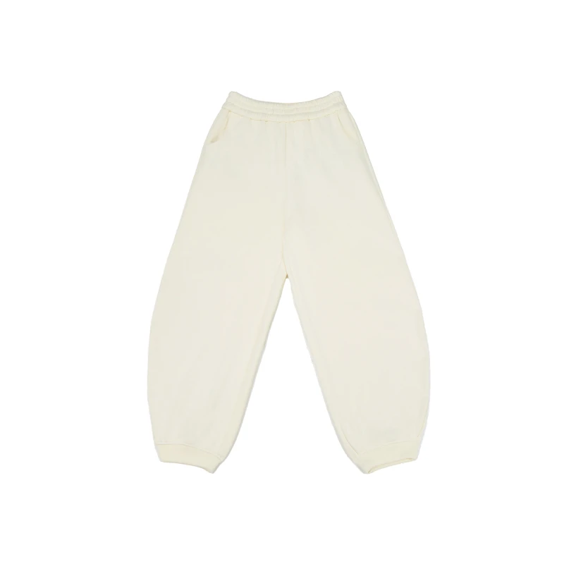 谜阿凰热岩绒卫裤舒适休闲百搭保暖时尚简约纯色抽绳秋冬季收脚裤