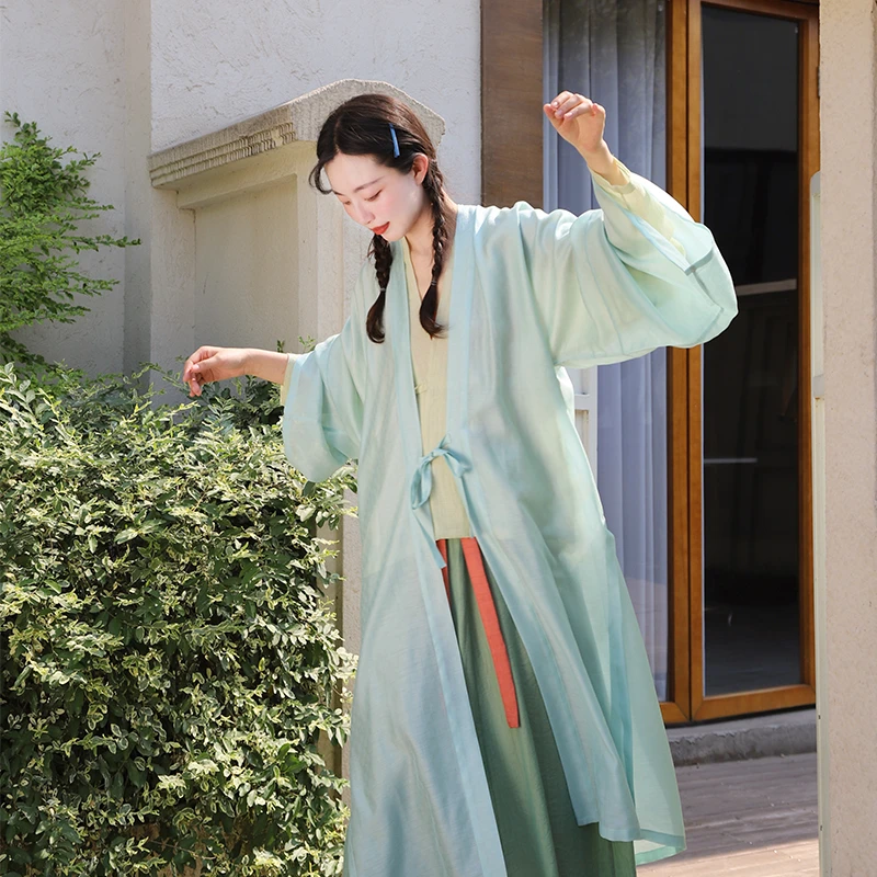 竹影摇褙子竹影摇飞机袖夏季日常汉服仙气飘逸宋制汉元素夏款上衣