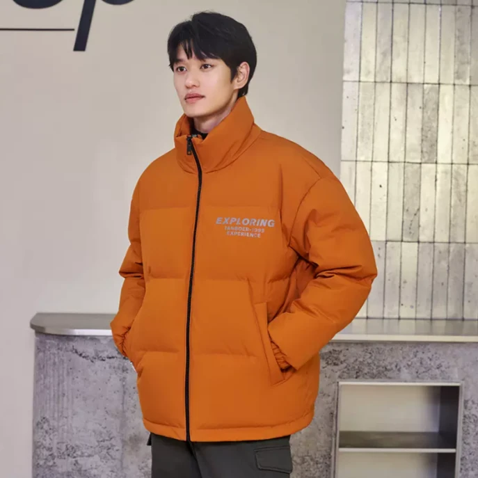 坦博尔男士羽绒服立领休闲时尚款新款面包服短款冬外套TA331363