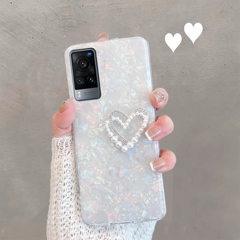 vivox60手机壳x60pro透明x60t简约v2046a新款曲屏女全包防摔爱心