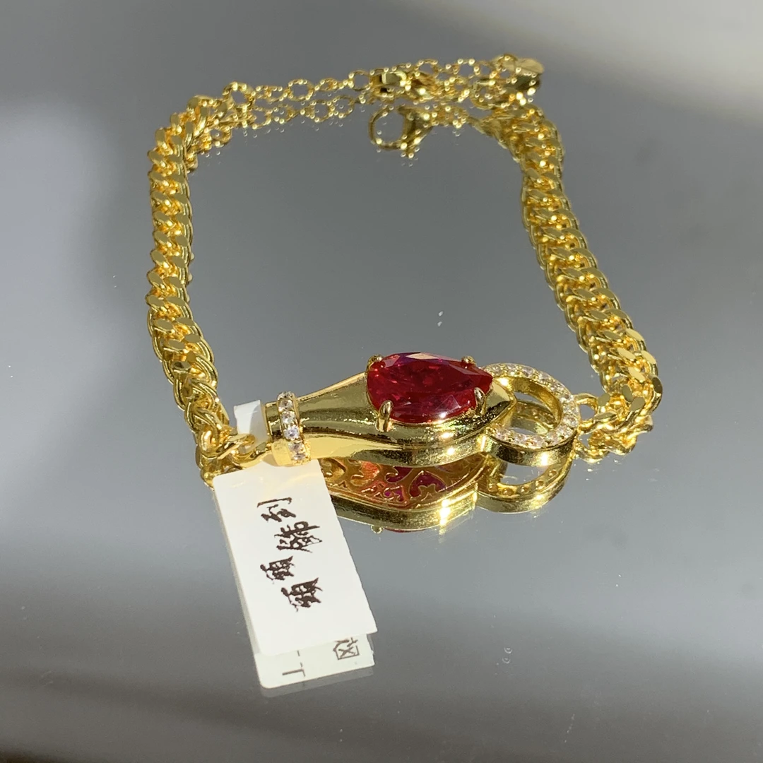 铜合金合成锆石手链 TTSD 红色时尚潮流百搭款手链 026