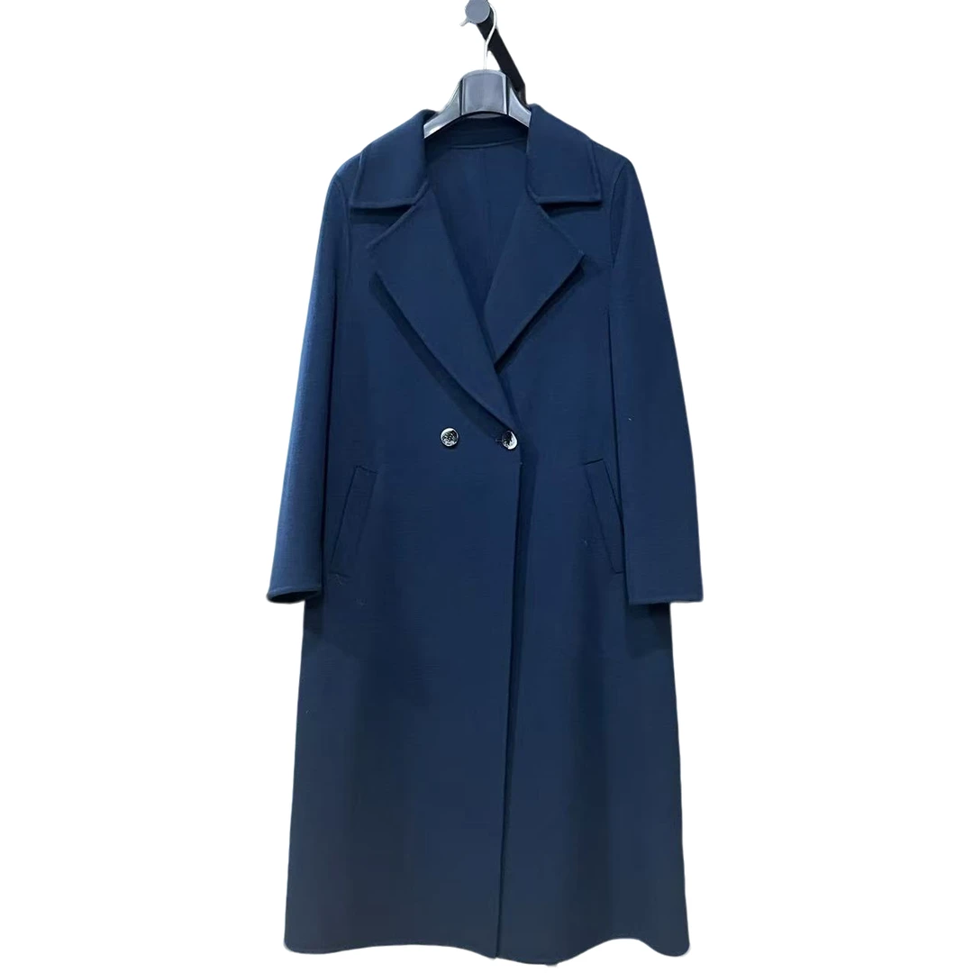 911441005气质轻奢时尚休闲百搭女士中长款双面羊毛大衣