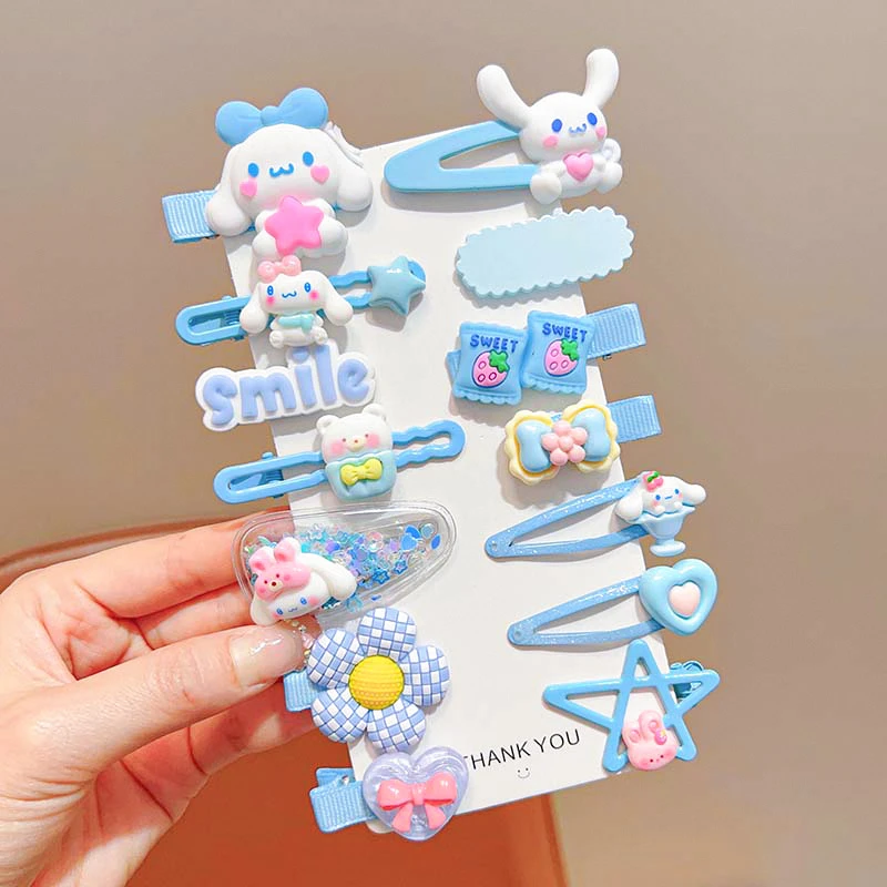 女孩碎发夹卡通库洛米刘海夹可爱鸭嘴夹发饰发卡侧边夹不伤发头饰