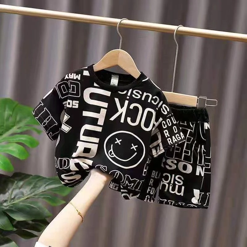 套装两件套男童洋气夏装新款儿童夏季小童宝宝帅气短袖衣服时尚