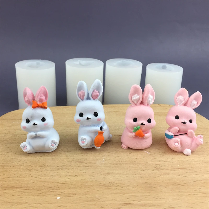 3D立体萝卜背包蝴蝶结雨伞兔子硅胶模具巧克力滴胶石膏香薰蜡烛