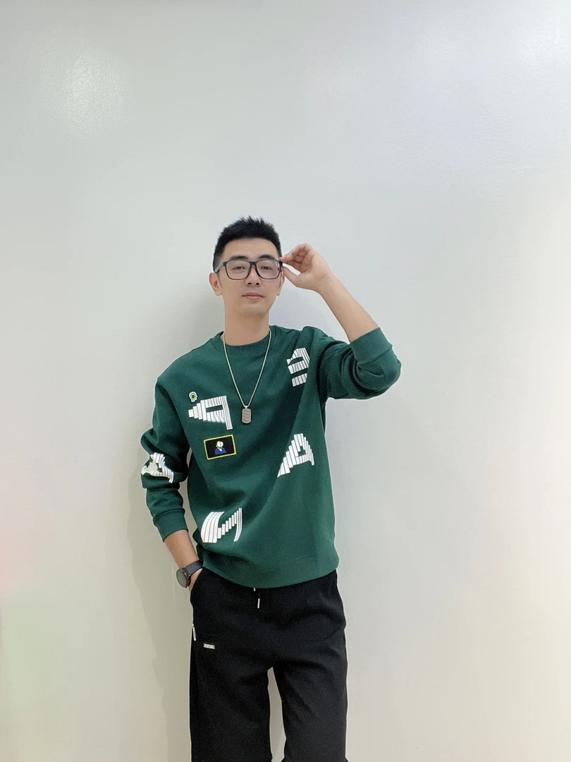 【GP】2024新款美式重磅刺绣潮流圆领百搭秋冬卫衣A612DS