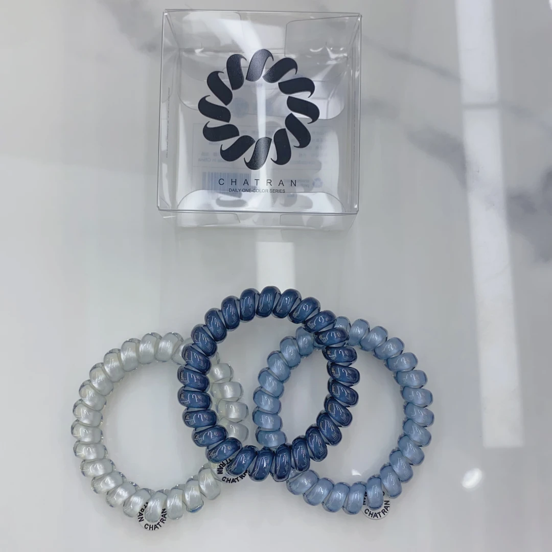 CT-莫奈灰成人电话线TPU发圈可爱女童头绳网红爆款2025最新款