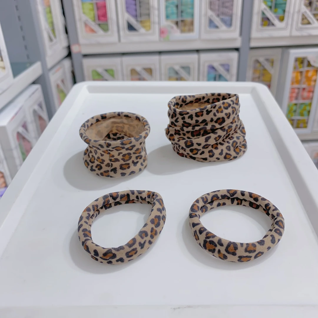 【YB-61023】发四个豹纹款 成人大童女童粗细发圈配饰发绳发饰