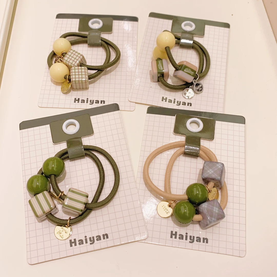 【HY-12153】发4卡 共8根发圈可爱女童儿童配饰发绳发饰