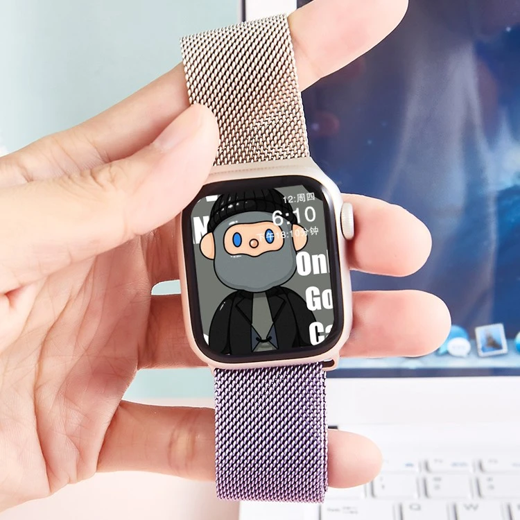 适用于iwatch ultra磁吸S9 S8/7/6/5/4/3/2/1米兰尼斯手表带