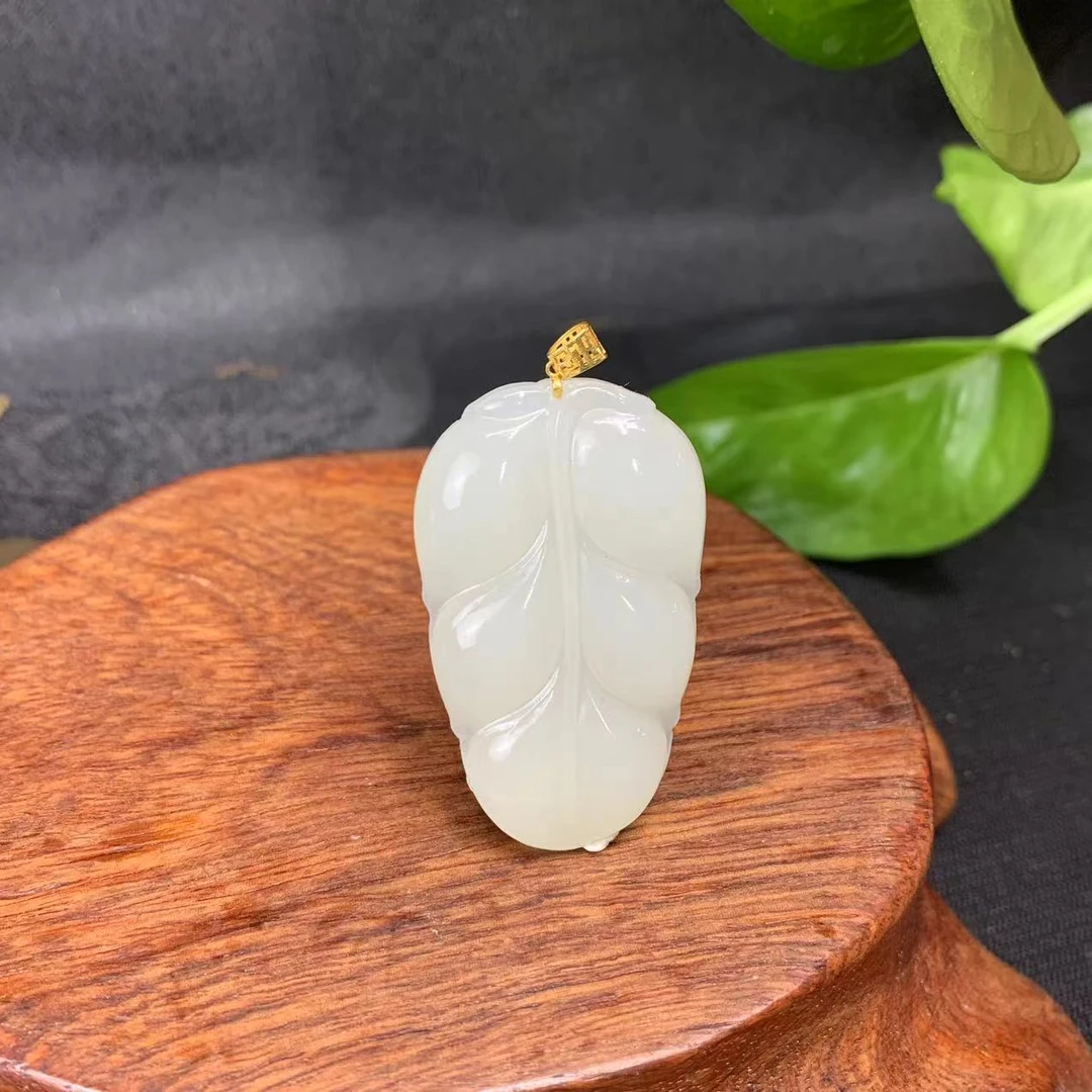 【山东玉石】110603和田玉金枝玉叶吊坠时尚 顺丰包邮多样性发其一