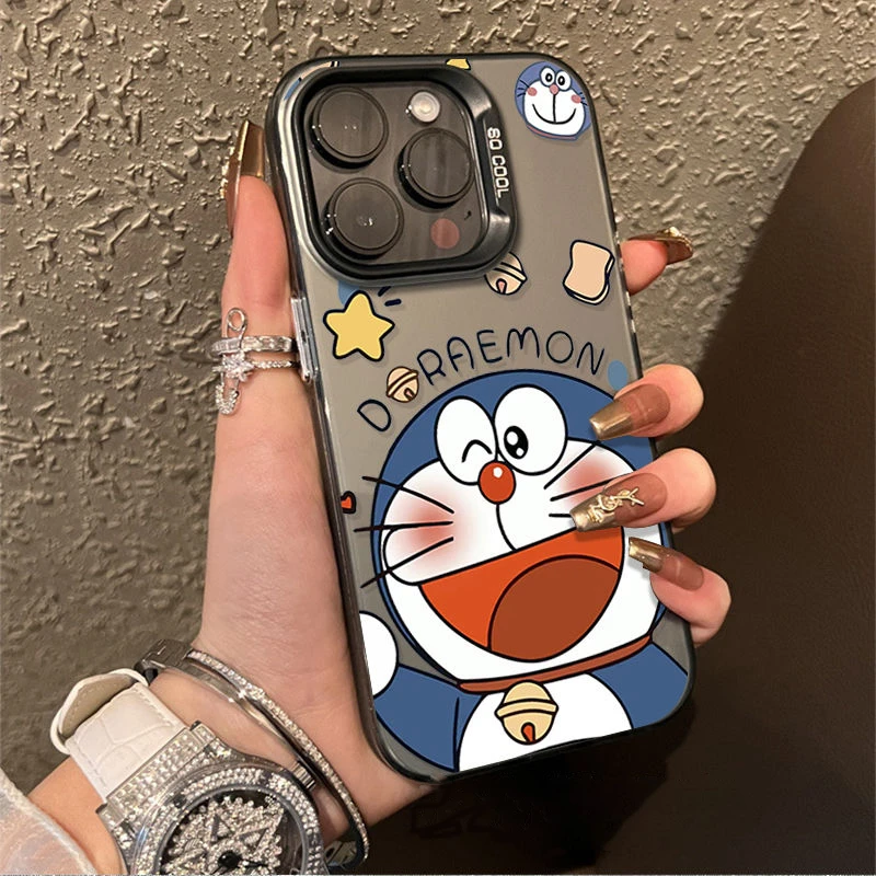 可爱叮当猫苹果14/15promax手机壳高级感iPhone13/12全包11防摔xr