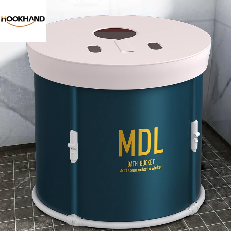 折叠泡澡桶成人款免安装一秒速开洗澡桶家用大号浴桶大人沐浴桶