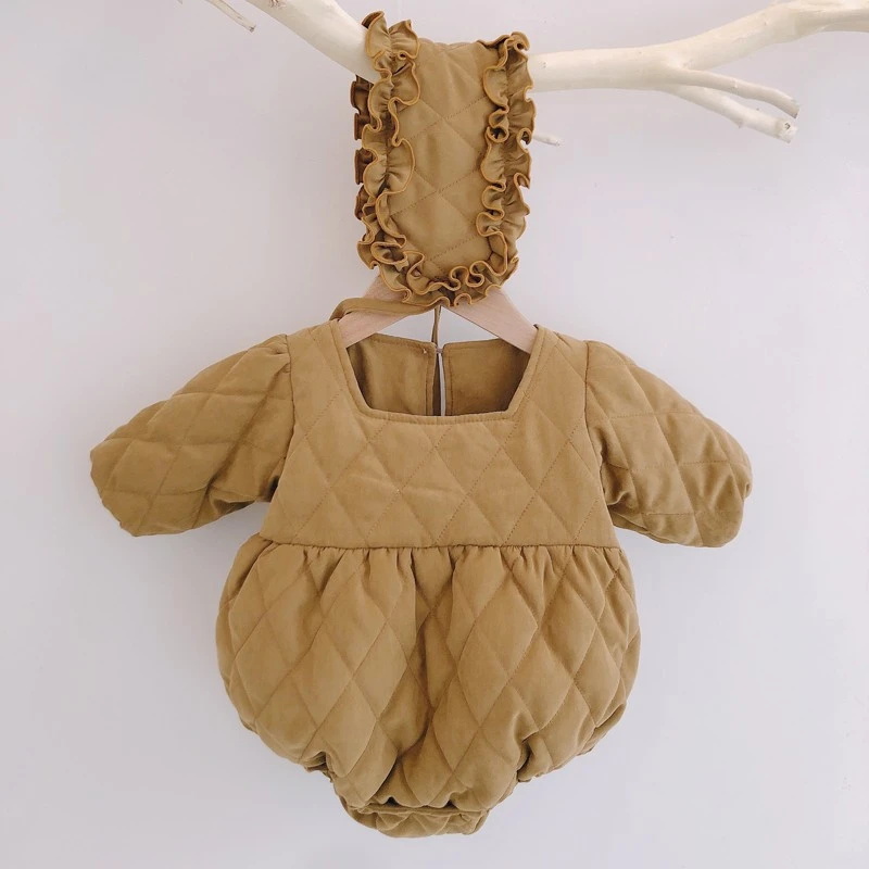 婴儿夹棉连体衣三角爬服冬季宝宝衣服包屁衣儿童秋冬哈衣加厚892