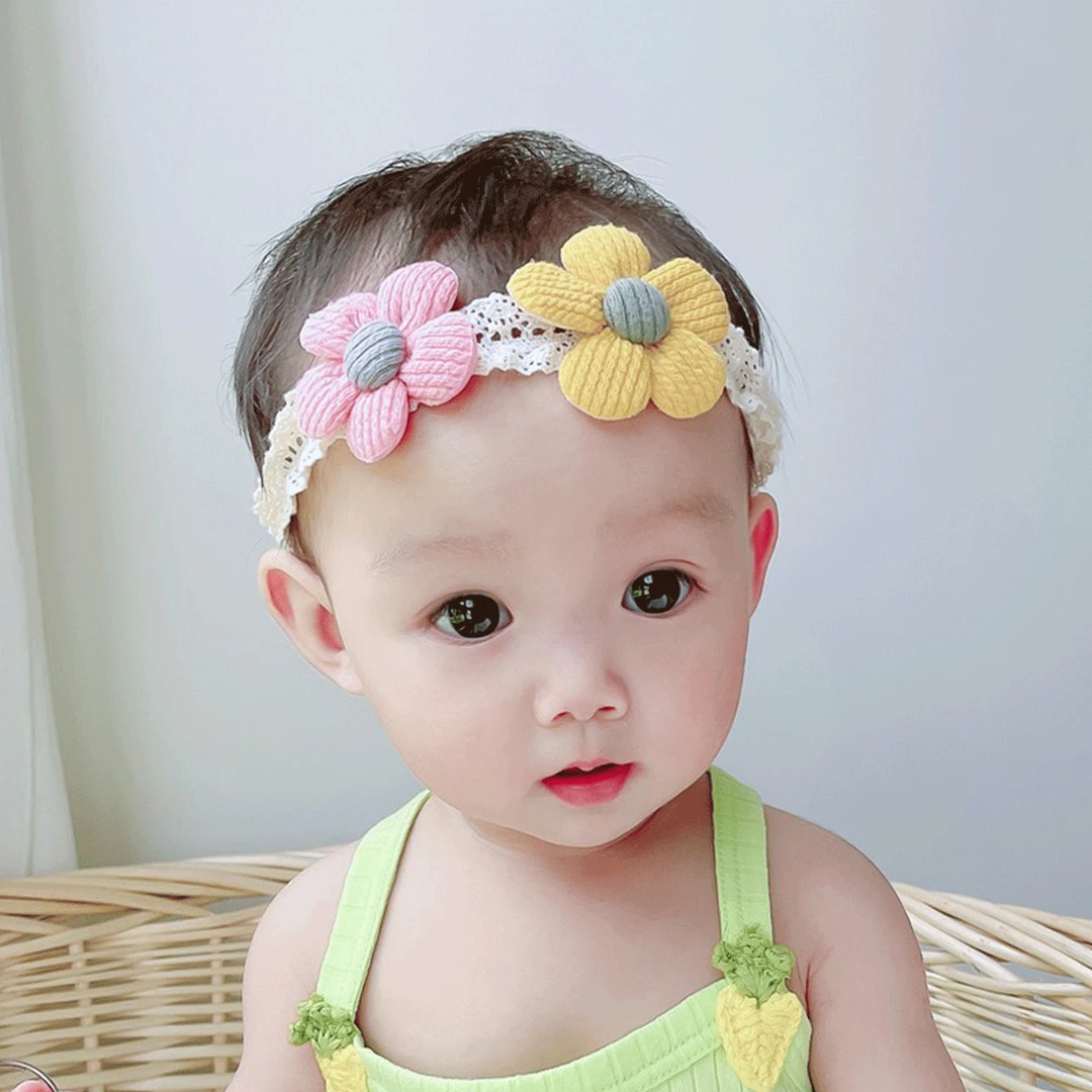 韩版宝宝头饰婴儿生日百天照发带儿童甜美发饰新生儿饰品礼盒107