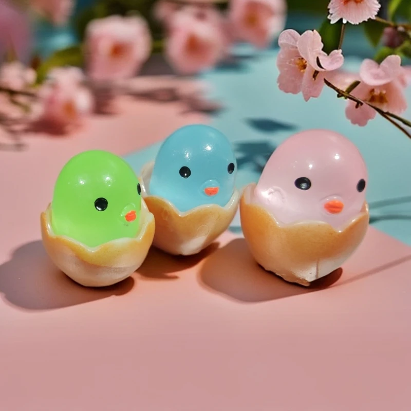 夜光树脂蛋壳鸡仔动物微景观