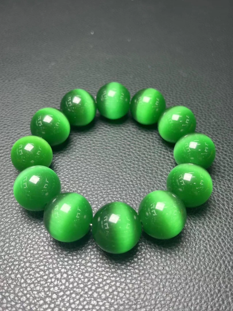 【臻品典藏】A02典藏德罗斯绿苍穹玻陨国风大手串发一