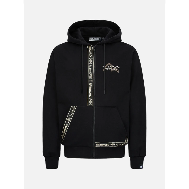 EVISU 秋冬男士Logo条幅拉链美式连帽卫衣男2EAGNM2SW433RXCT