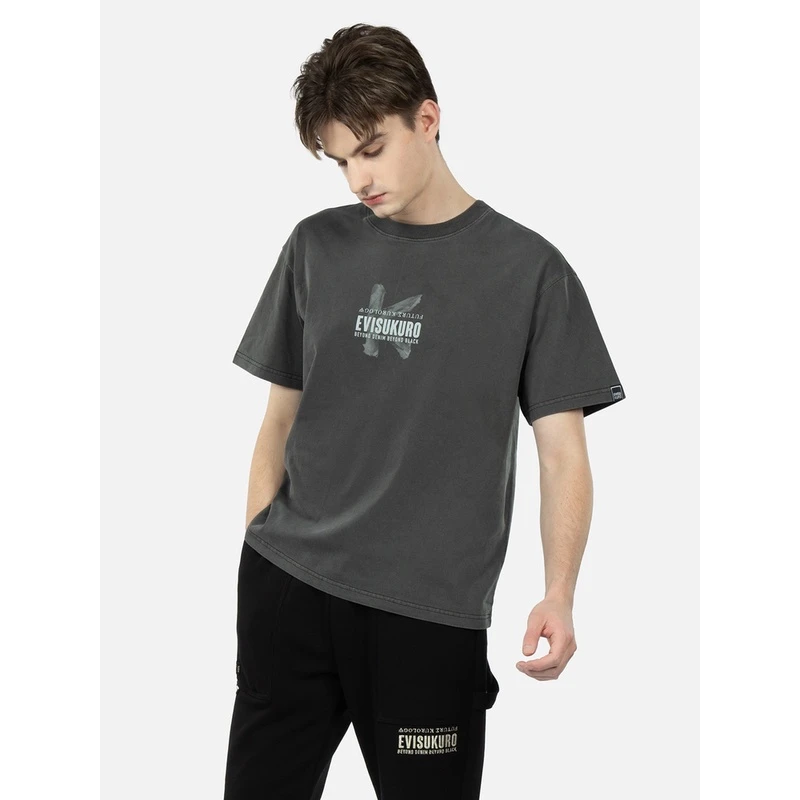 EVISU 23夏季新款 多重元素潮流圆领字母短袖T恤2ESGNM3TS612RXCT