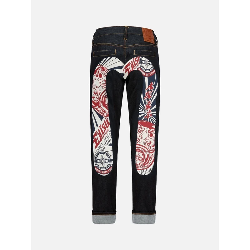 EVISU 秋冬男士休闲直筒牛仔裤机车达摩大M裤子 2EAADM2JE90317CT