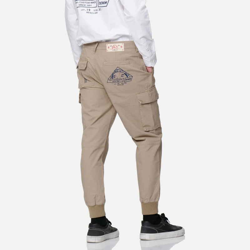 EVISU 新款躲猫猫佛头印花工装裤休闲舒适束口裤2EAHTM2JO136XXCT