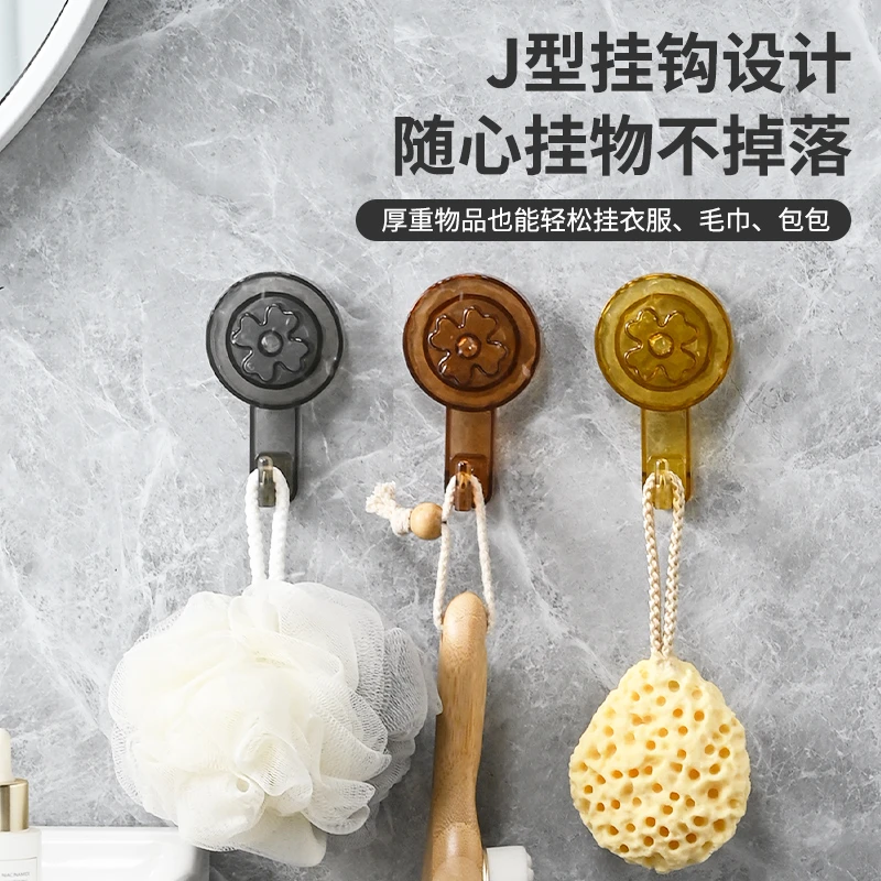 轻奢家用旋转吸盘挂钩强力真空吸盘浴室厨房客厅通用无痕粘钩