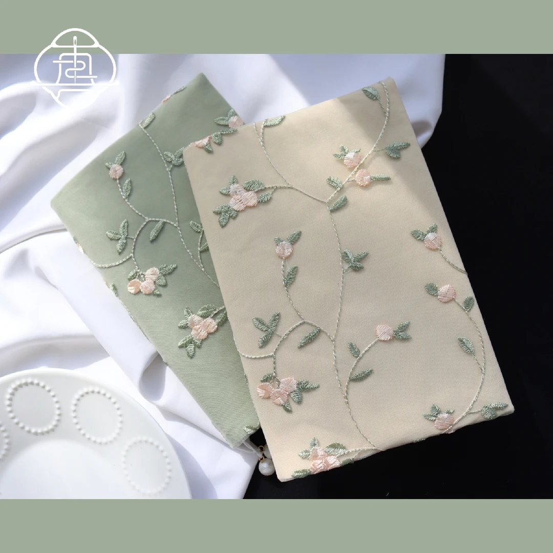 真我 晚秋 复古刺绣 文艺 手工布书衣 手账本A5A6手帐封套笔记本