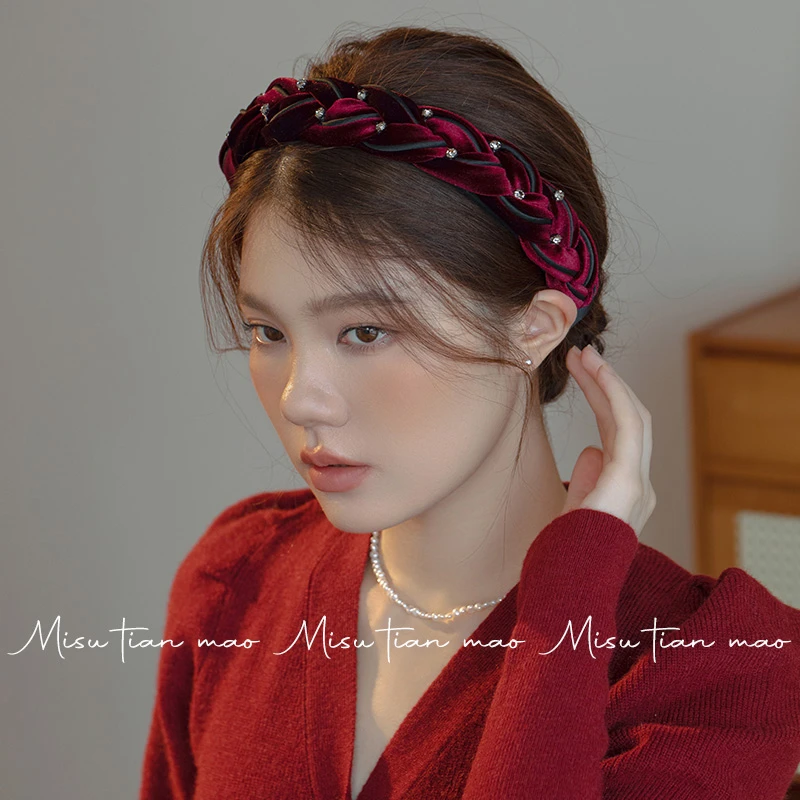发箍女款高颅顶显脸小发卡头饰2024新款高级感麻花辫气质发捆头箍