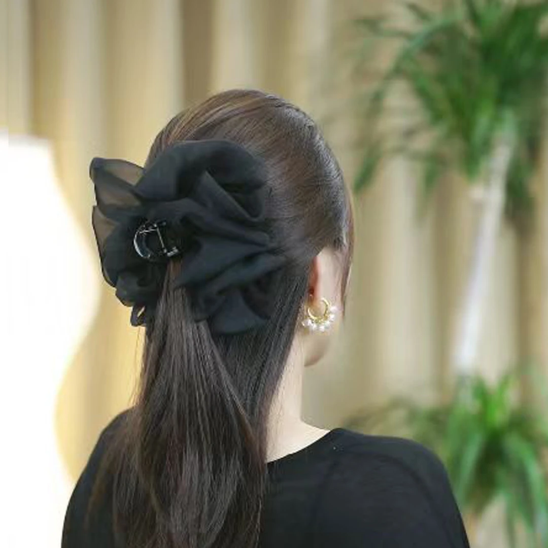 公主抓夹女蝴蝶结头饰蓬松显发量发饰超大号云朵