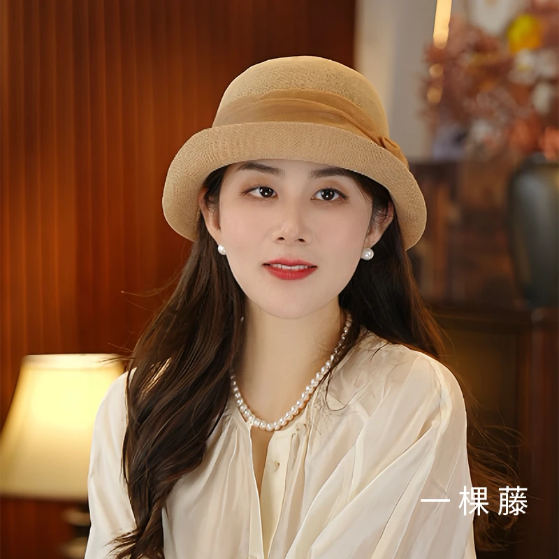 一棵藤25春夏新品时尚百搭女士渔夫帽夏天薄款韩版宽松防紫外线