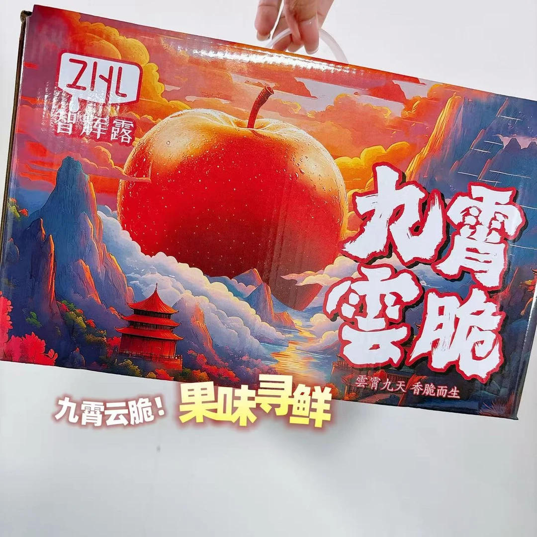 九霄云脆 红富士苹果 净重4斤 好大一颗红苹果