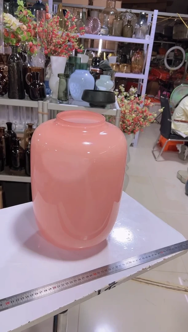 【闪购商品】粉色大肚花瓶