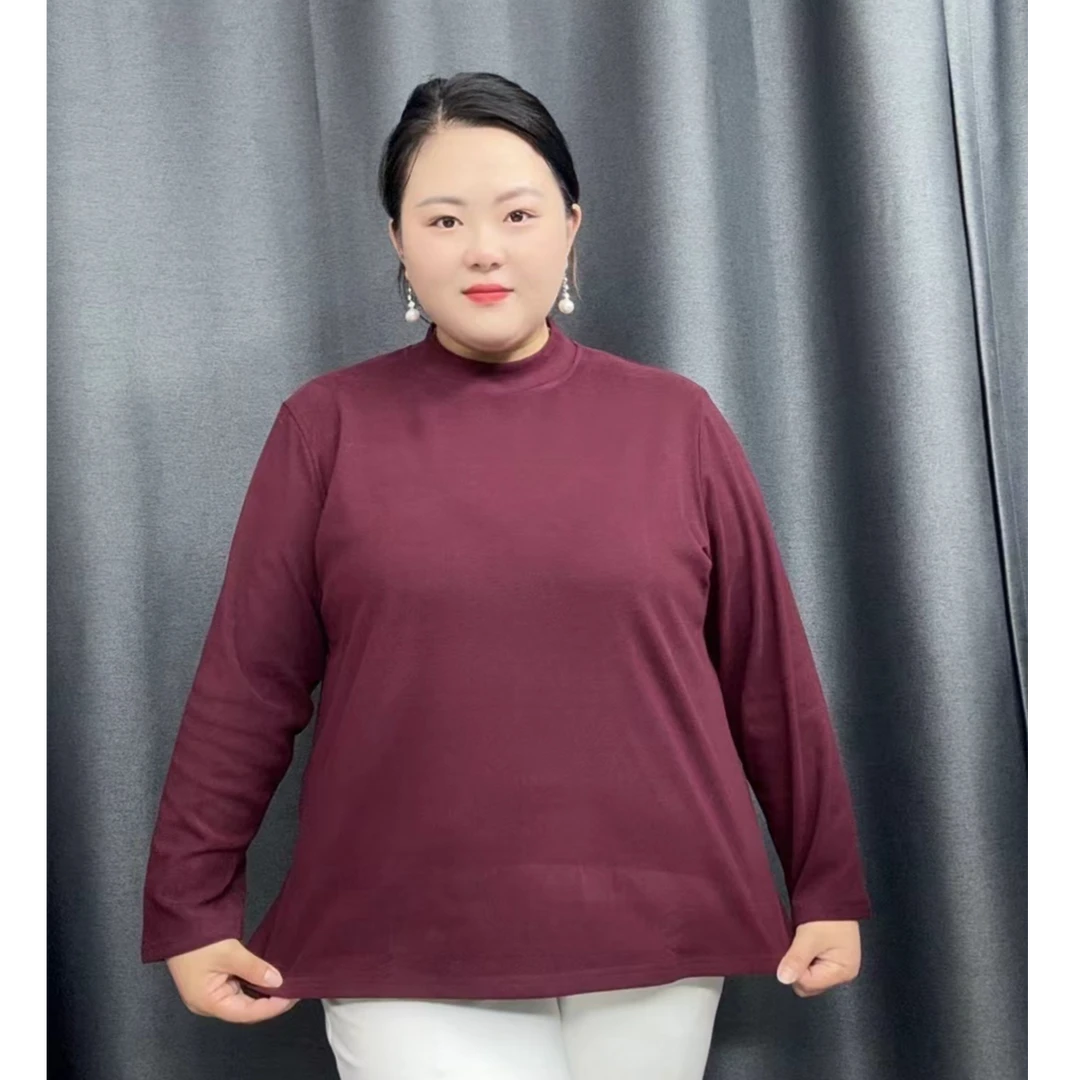 80-240斤特大码加肥加大妈妈装打底内搭中老年百搭胖妈妈长袖上衣