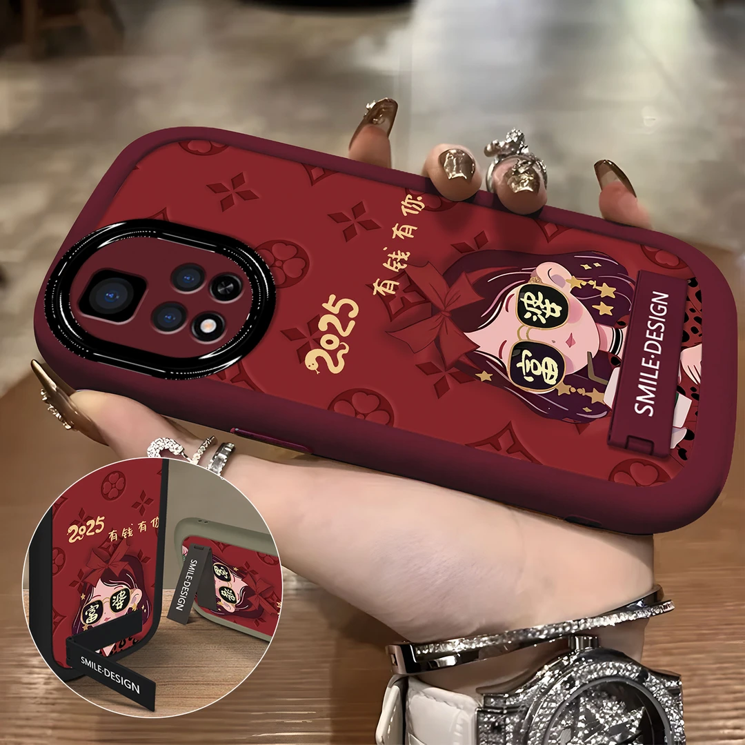 适用于【红米】Note11Pro【5G】新款潮流新年安可拉红富婆手机壳