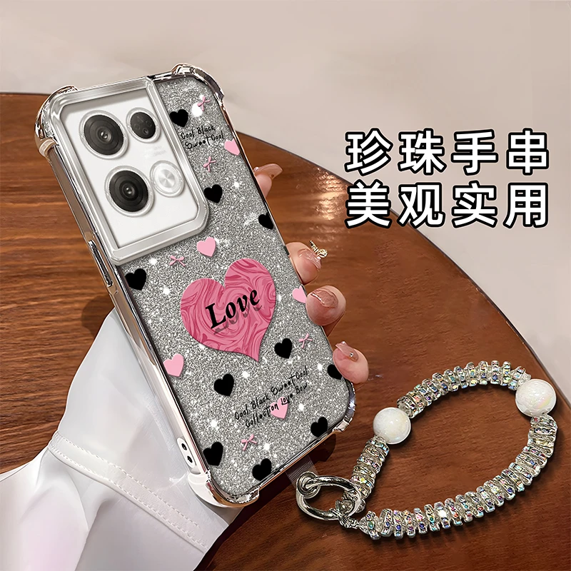 适用于【OPPO】Reno8新款时尚网红甜酷爱心潮流防摔手机壳
