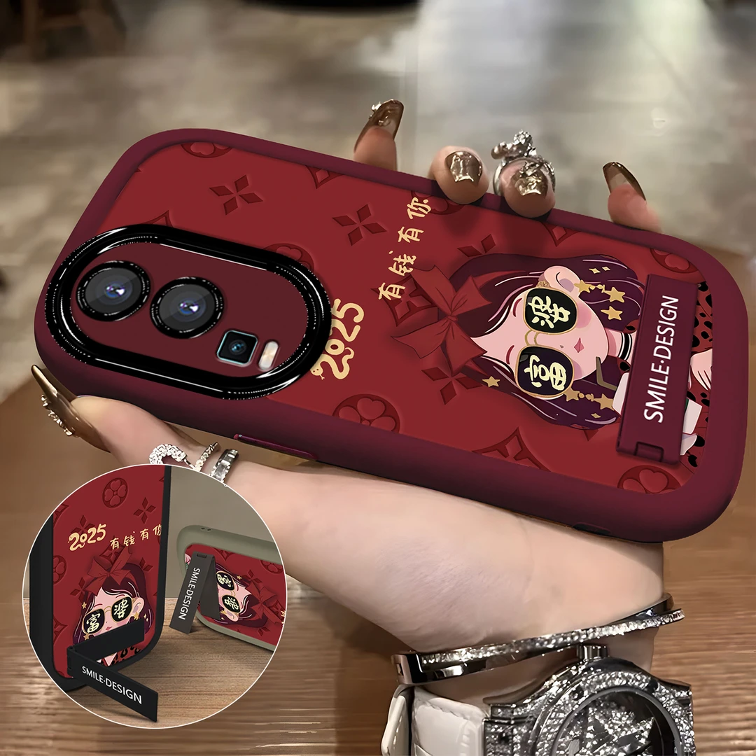 适用于【VIVO】IQOONEO7/NEO7SE新款潮流新年安可拉红富婆手机壳