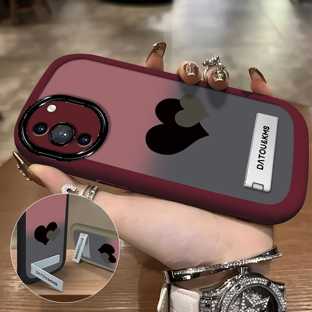 适用于【华为】Nova10时尚渐变爱心潮流防摔硅胶手机壳