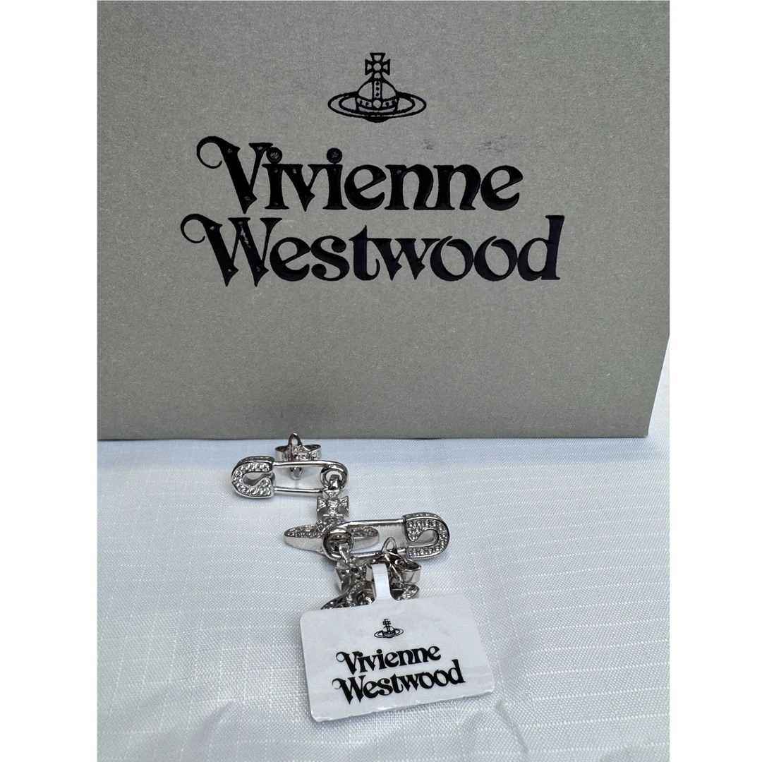 Vivienne Westwood Lucrece水晶别针西太后 别针镶钻土星耳钉银色